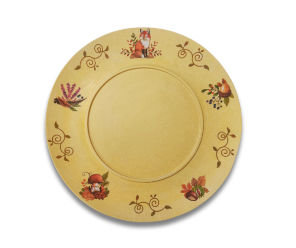 Decorative plate in jesmonite - Fox collection